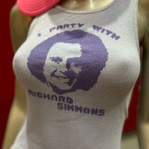 ⚡️I PARTY WITH RICHARD SIMMONS ribbed graffiti soft tank top M unisex